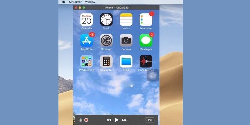 control iphone from pc via airserver